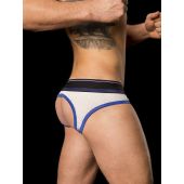 Barcode Berlin Bond Street Backless Brief in White and Blue