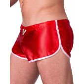 Barcode Berlin Shiny Short Silvain in Rood