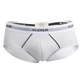 Clever Stunning Piping Brief in White