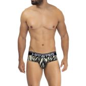 Hawai Printed Microfiber Brief in Militair Green