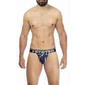 Hawai Printed Microfiber String Donkerblauw