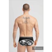 Maskulo Militair Brief met Lifter Strap C-Ring in Zwart