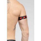 Maskulo Skulla Biceps Band in Black/Red