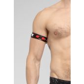 Maskulo Skula Bicepsband in Zwart/Rood