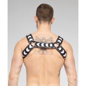 Maskulo Skulla Bulldog Harnas in Zwart/Wit