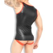 Outtox Tank-Top in Zwart met Rode Accenten