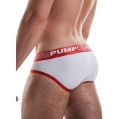 Pump Ribbed Brief in Rood