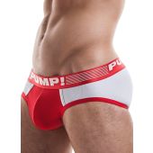 Pump Ribbed Brief in Rood