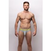 Sukrew Classic Brief in Grey with Neon Highlights