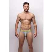 Sukrew V-String in Grey with Neon Highlights