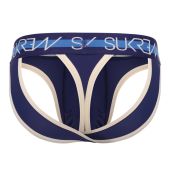 Sukrew V-Thong in Navy/Cream