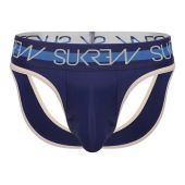 Sukrew V-Thong in Navy/Cream