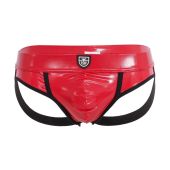 TOF Vinyl Jock Brief in Red
