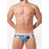 Toot Squarre Pattern Brief in Grey
