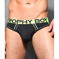 Andrew Christan Trophy Boy Brief Jock in Schwarz