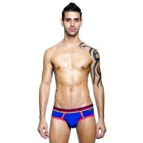 Andrew Christian Almost Naked Brief met Show-It in Royal Blauw 