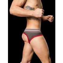 Barcode Berlin Bond Street Backless Brief in Zwart/Rood