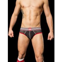 Barcode Berlin Bond Street Backless Brief in Zwart/Rood