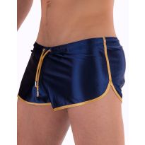 Barcode Berlin Shiny Short Silvain in Marineblau