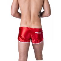Barcode Berlin Shiny Short Silvain in Red