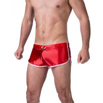 Barcode Berlin Shine Short Silvain in Rot.