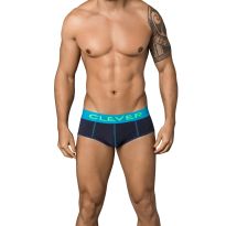 Clever Open Sky Piping Brief in Navyblauw