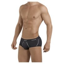 Clever Stunning Piping Brief in Black