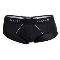 Clever Stunning Piping Brief in Black