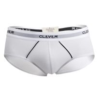 Clever Stunning Piping Brief in Weiß