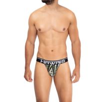 Hawai Printed Microfiber Jockstrap in Militair Groen