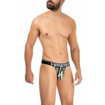 Hawai Printed Microfiber Thong in Militair Green