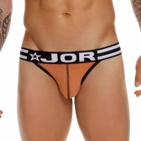 Jor Varsity Thong in Ocker