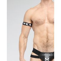 Maskulo Skulla Biceps Band in Black/White