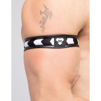 Maskulo Skula Bicepsband in Zwart/Wit