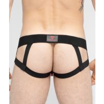 Maskulo Skulla Jockstrap in Zwart met Rode Accenten