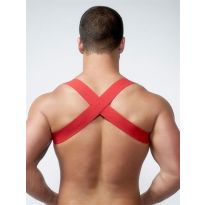 Mister B Urban X-Back Club Harness in Red