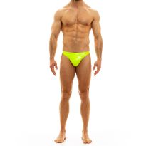 Modus Vivendi Viral Vinyl Low Cut Brief in Neon Yellow