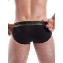 Pump Ribbed Brief in Militair Groen