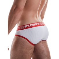 Pump Ribbed Brief in Red