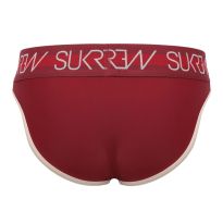 Sukrew Classic Brief in Burgundy/Cream