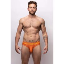 Sukrew Klassiker Brief in Jaffa Orange mit Highlights