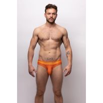 Sukrew V-String in Jaffa Orange mit Neon-Highlights