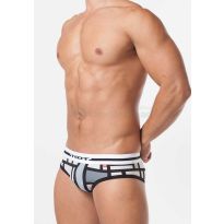 Toot Squarre Pattern Brief in Wit