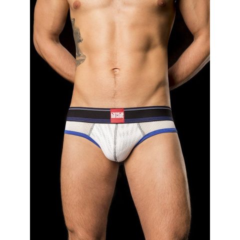 Barcode Berlin Bond Street Backless Brief in White and Blue