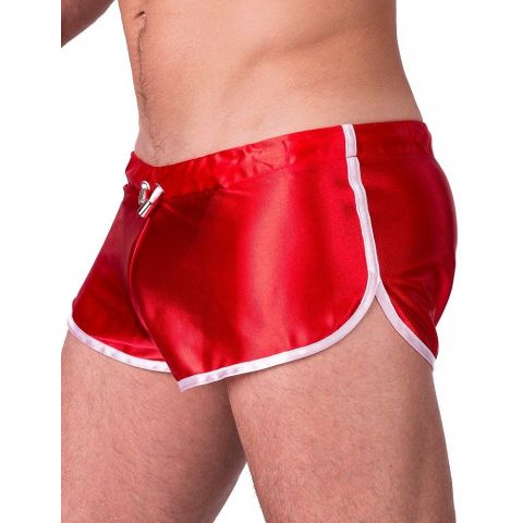 Barcode Berlin Shiny Short Silvain in Red