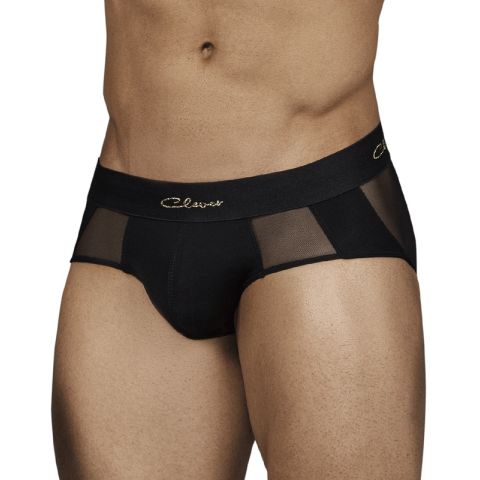 Clever Calm Piping Brief in Black