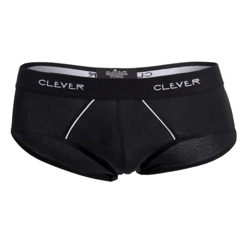 Clever Stunning Piping Brief in Schwarz