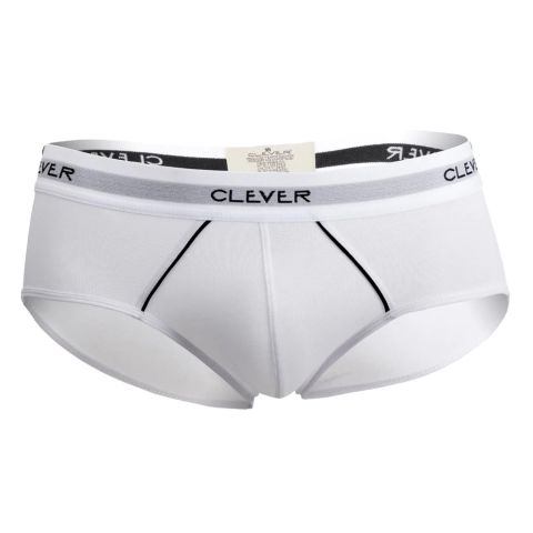 Clever Stunning Piping Brief in Weiß
