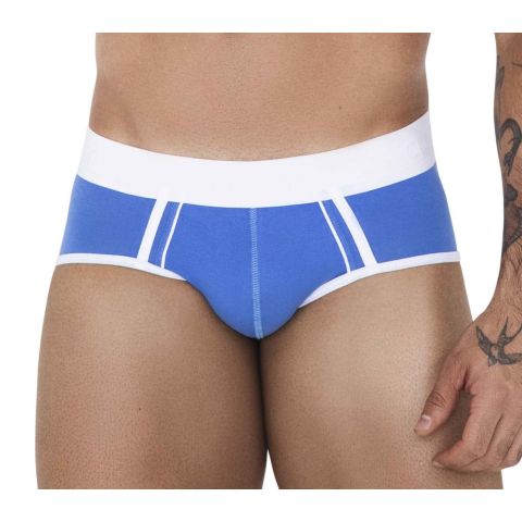 Clever Tethis Piping Brief in Blue