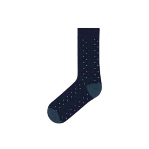 John Frank Mercerized Sokken in Navyblauw